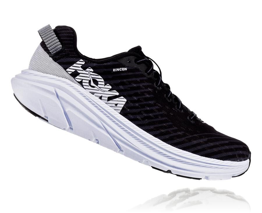 Hoka One One Rincon Löparskor Herr - Svarta/Vita - FOKME-2978